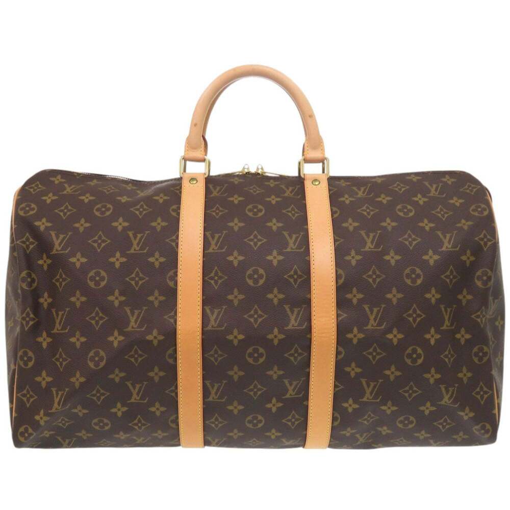 LOUIS VUITTON Authentic Brown Monogram Keepall 50 Boston Bag - Picture 1 of 10